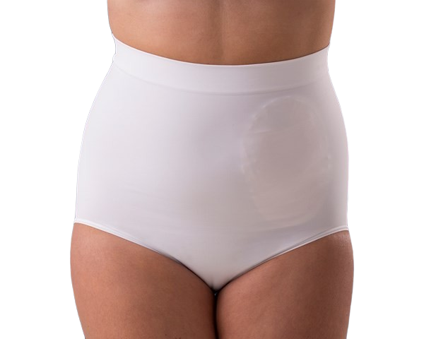 Braguita Ostomía Cintura Alta Para Mujer - Blanco