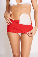 Cargar imagen en el visor de la galería, Faja Natación Para Ostomía - Rojo Con Bolsillo Interno