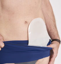 Cargar imagen en el visor de la galería, Faja Natación Para Ostomía - Azul Marino Con Bolsillo Interno
