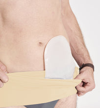 Cargar imagen en el visor de la galería, Faja Natación Para Ostomía - Beige Con Bolsillo Interno
