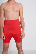 Cargar imagen en el visor de la galería, Bañador Ostomía Hombre Cintura Alta - Rojo